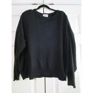 Haberdashery Sweater Womens Large Black Crewneck Pullover Classic Knit Casual
